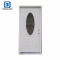 Portes en acier Fangda Zinc avec verre ovale